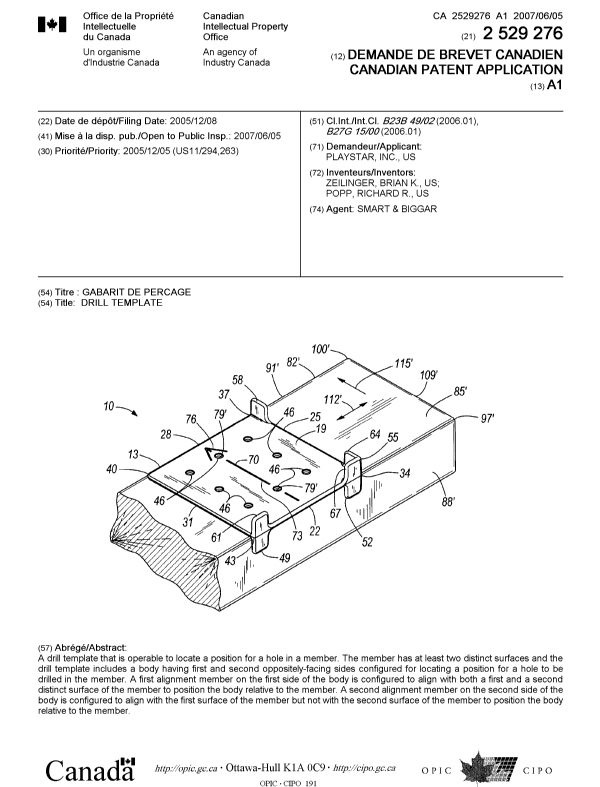 Document de brevet canadien 2529276. Page couverture 20070530. Image 1 de 1
