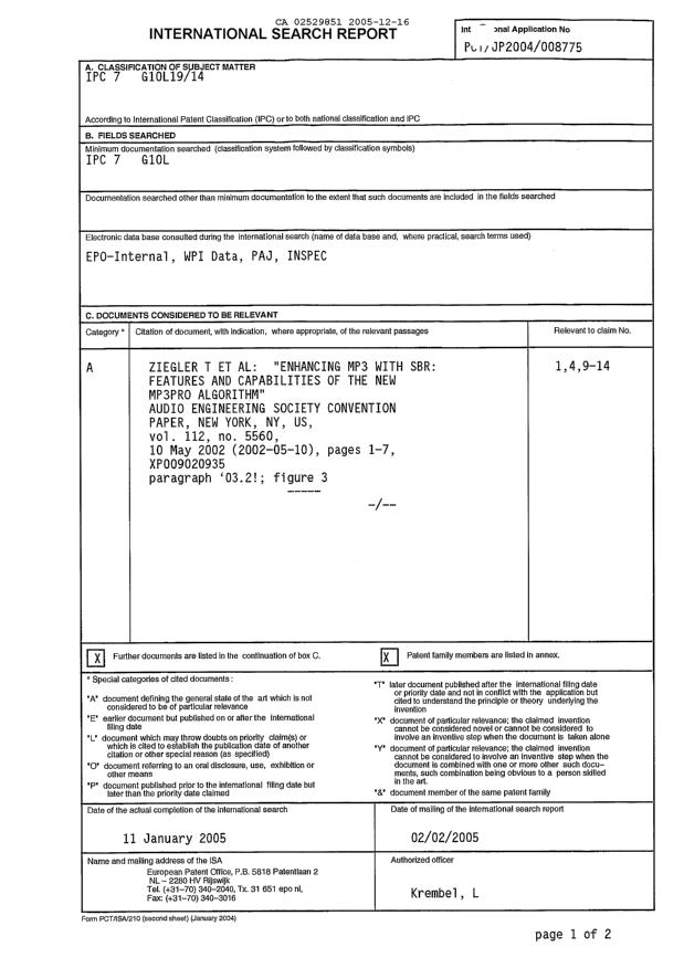 Document de brevet canadien 2529851. PCT 20051216. Image 2 de 4