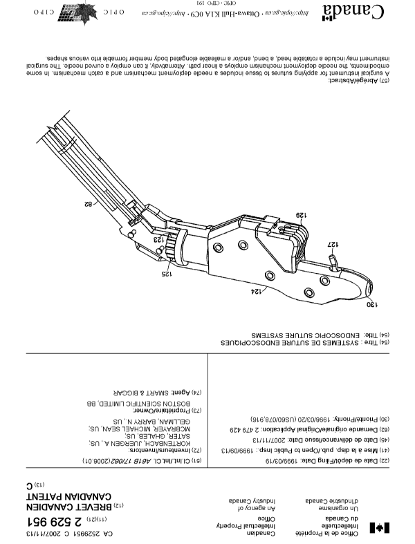 Canadian Patent Document 2529951. Cover Page 20071018. Image 1 of 1