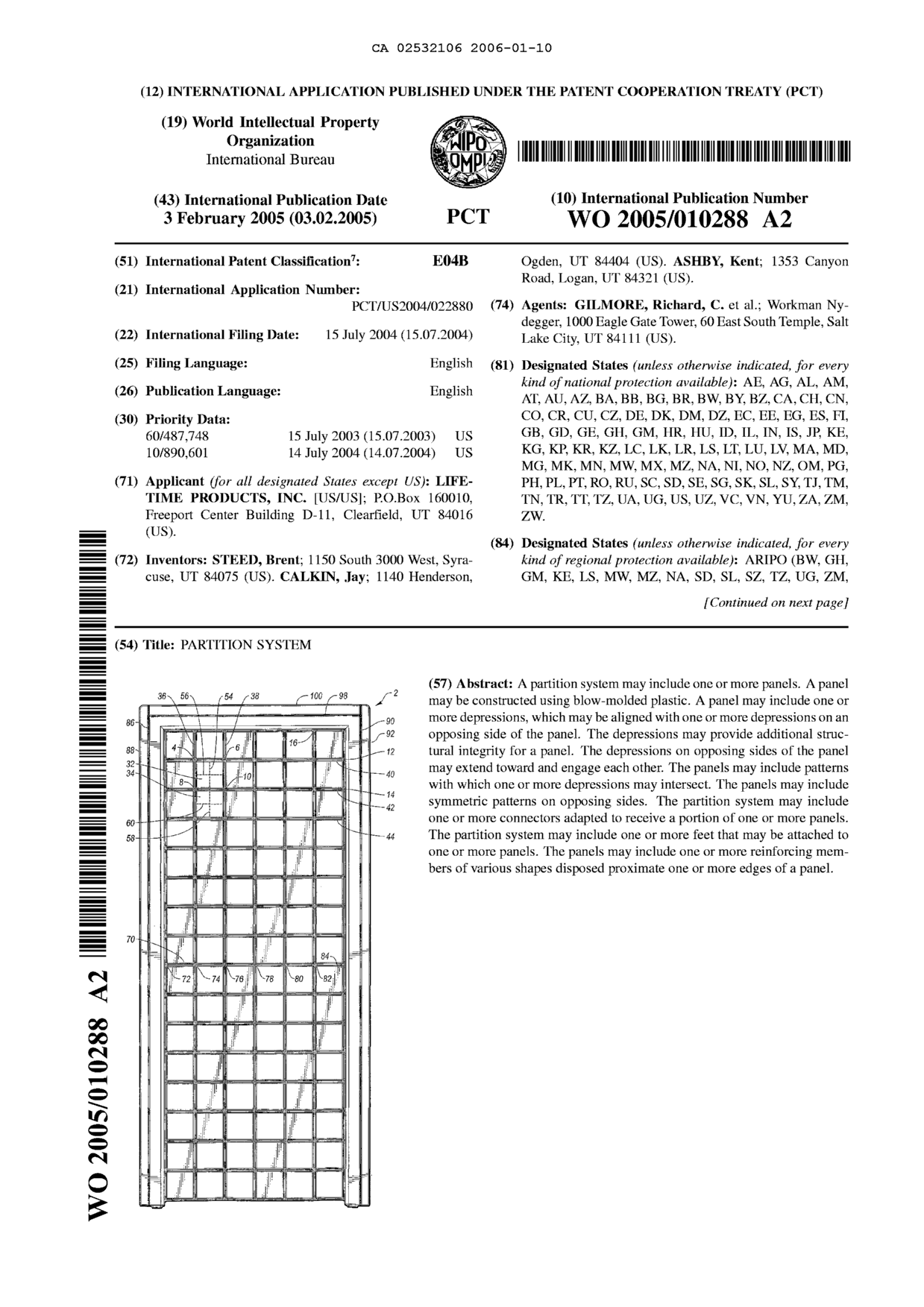 Document de brevet canadien 2532106. Abrégé 20060110. Image 1 de 2