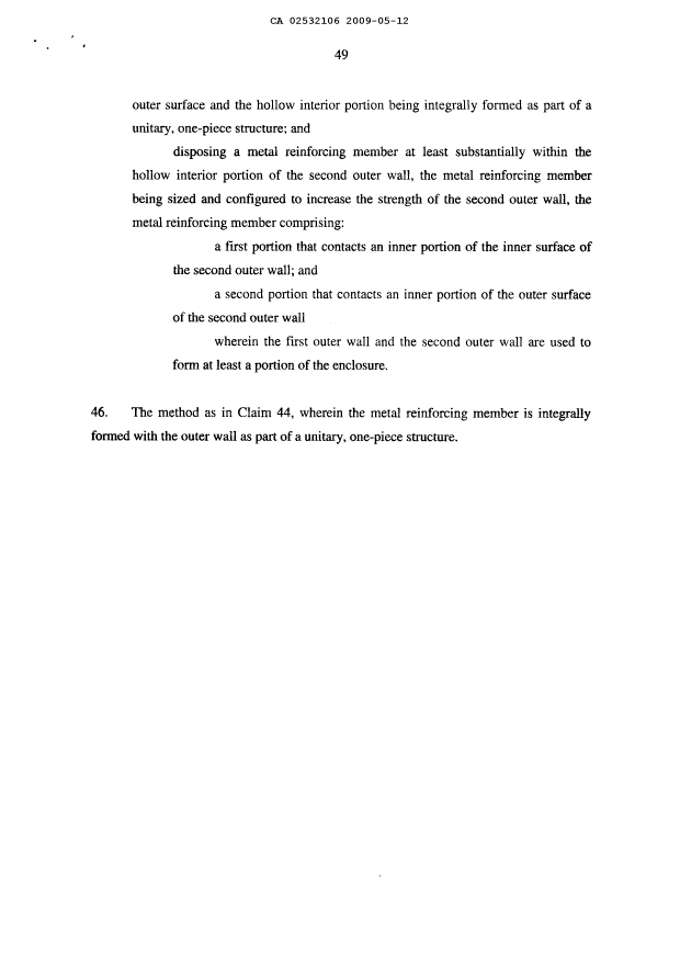 Document de brevet canadien 2532106. Revendications 20090512. Image 11 de 11