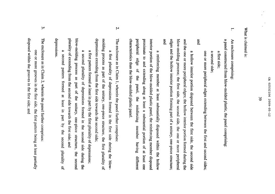 Document de brevet canadien 2532106. Revendications 20090512. Image 1 de 11