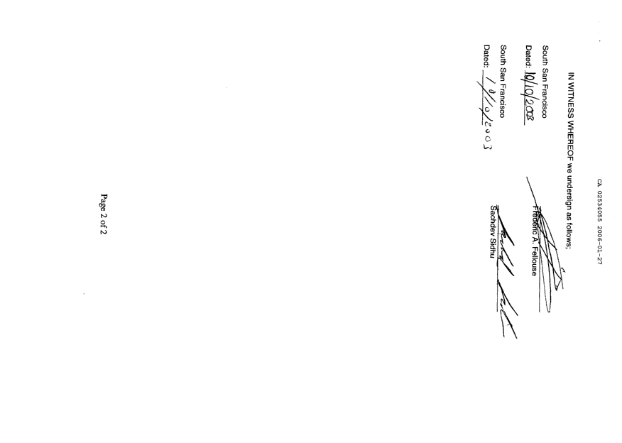 Document de brevet canadien 2534055. Cession 20060127. Image 9 de 9