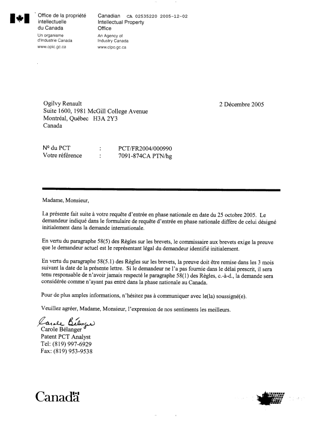 Document de brevet canadien 2535220. PCT 20051202. Image 1 de 1
