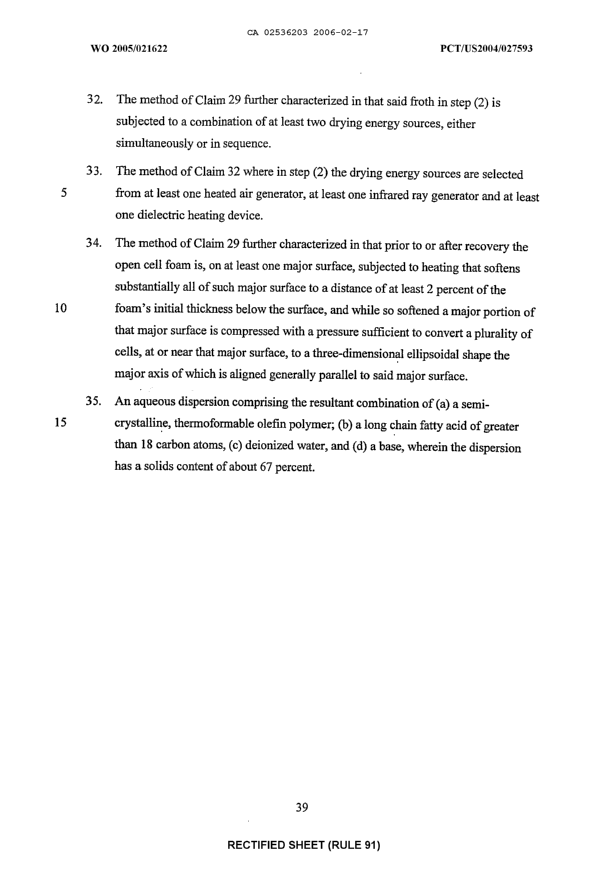 Document de brevet canadien 2536203. Revendications 20060217. Image 5 de 5