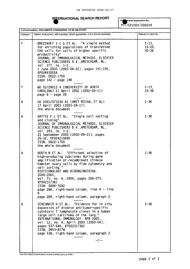 Document de brevet canadien 2536239. PCT 20060217. Image 2 de 7