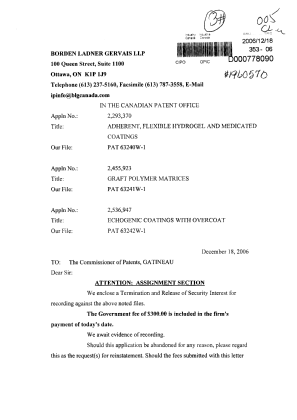 Document de brevet canadien 2536947. Cession 20061218. Image 1 de 6