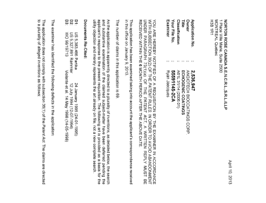 Canadian Patent Document 2536947. Prosecution-Amendment 20130410. Image 1 of 3
