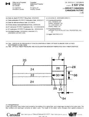 Document de brevet canadien 2537214. Page couverture 20120607. Image 1 de 2