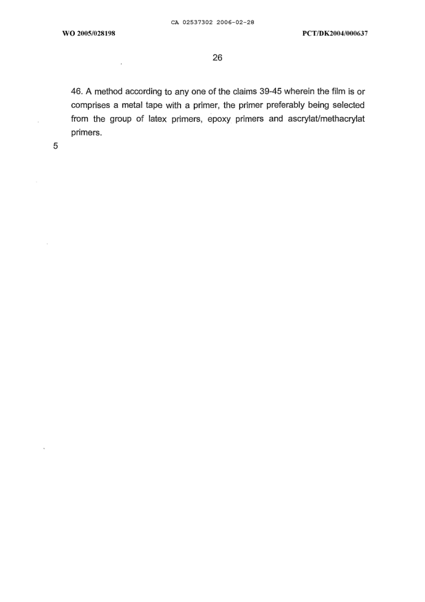 Document de brevet canadien 2537302. Revendications 20060228. Image 9 de 9