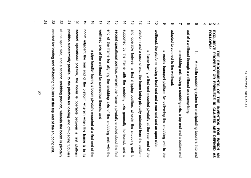 Canadian Patent Document 2537511. Correspondence 20070221. Image 2 of 14