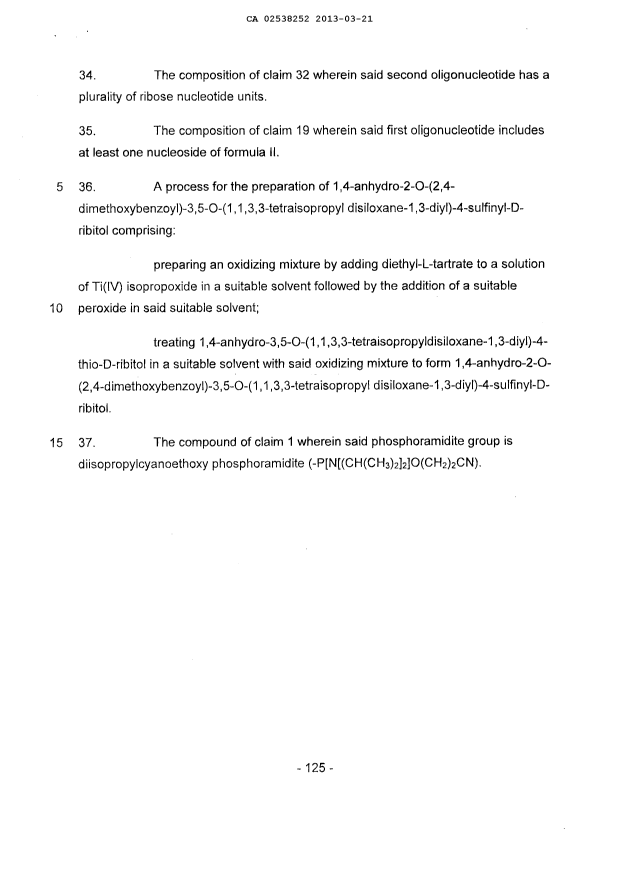 Document de brevet canadien 2538252. Revendications 20130321. Image 12 de 12