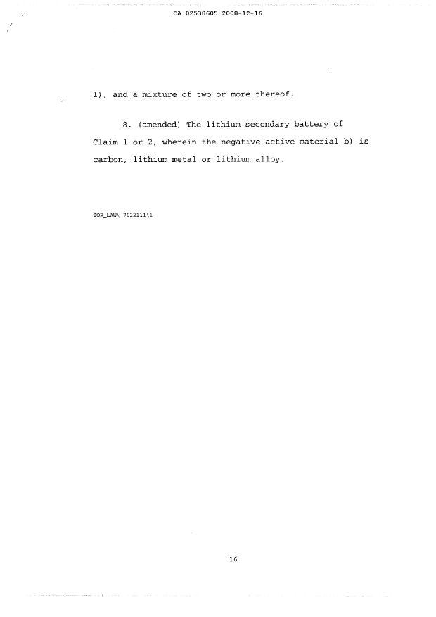 Document de brevet canadien 2538605. Revendications 20081216. Image 3 de 3