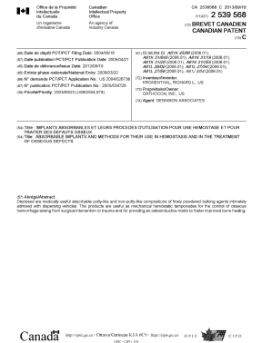 Document de brevet canadien 2539568. Page couverture 20130813. Image 1 de 1