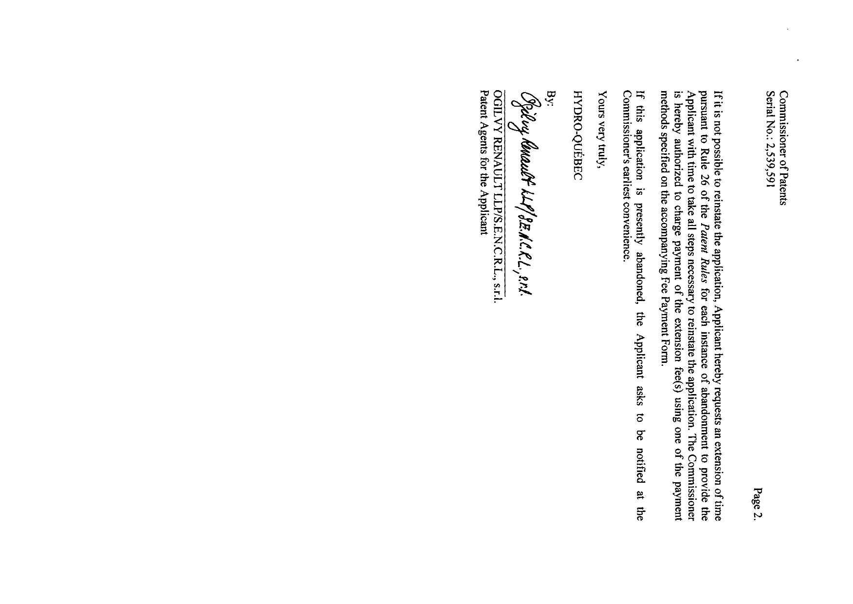 Canadian Patent Document 2539591. Prosecution-Amendment 20081221. Image 2 of 2