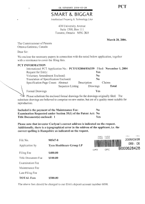 Document de brevet canadien 2540483. Poursuite-Amendment 20060328. Image 1 de 18