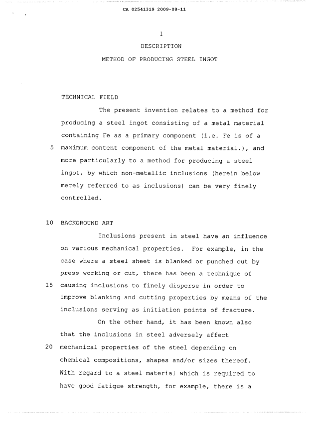 Canadian Patent Document 2541319. Description 20090811. Image 1 of 42