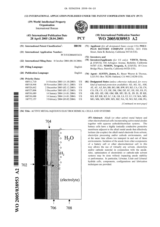 Document de brevet canadien 2542304. Abrégé 20060410. Image 1 de 2