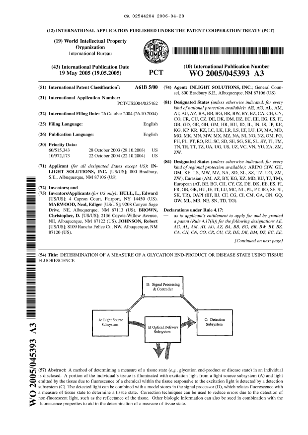 Document de brevet canadien 2544204. Abrégé 20130613. Image 1 de 2