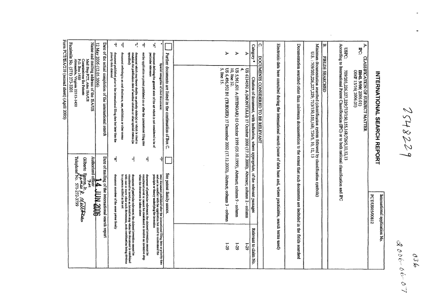 Document de brevet canadien 2548229. PCT 20060607. Image 1 de 5