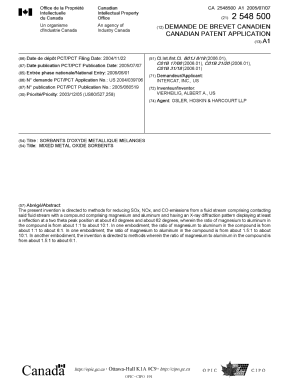 Canadian Patent Document 2548500. Cover Page 20060816. Image 1 of 1