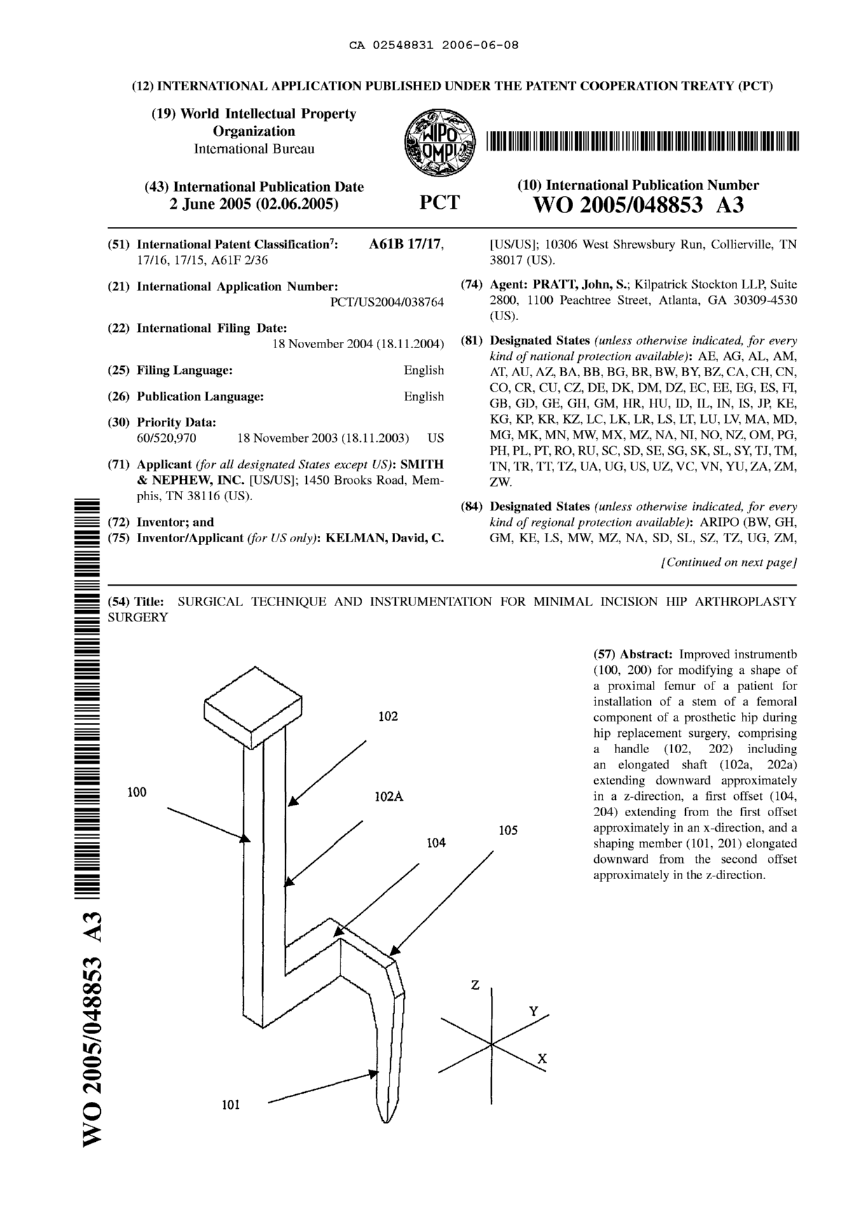 Document de brevet canadien 2548831. Abrégé 20060608. Image 1 de 2