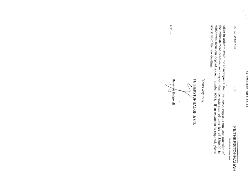 Canadian Patent Document 2551022. Correspondence 20121228. Image 2 of 2