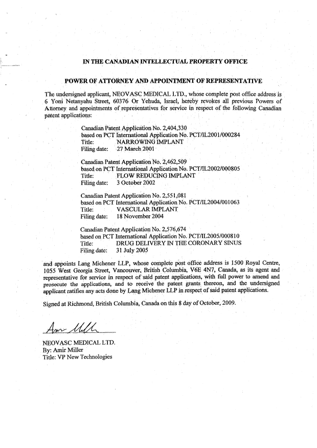 Document de brevet canadien 2551081. Poursuite-Amendment 20091118. Image 3 de 3