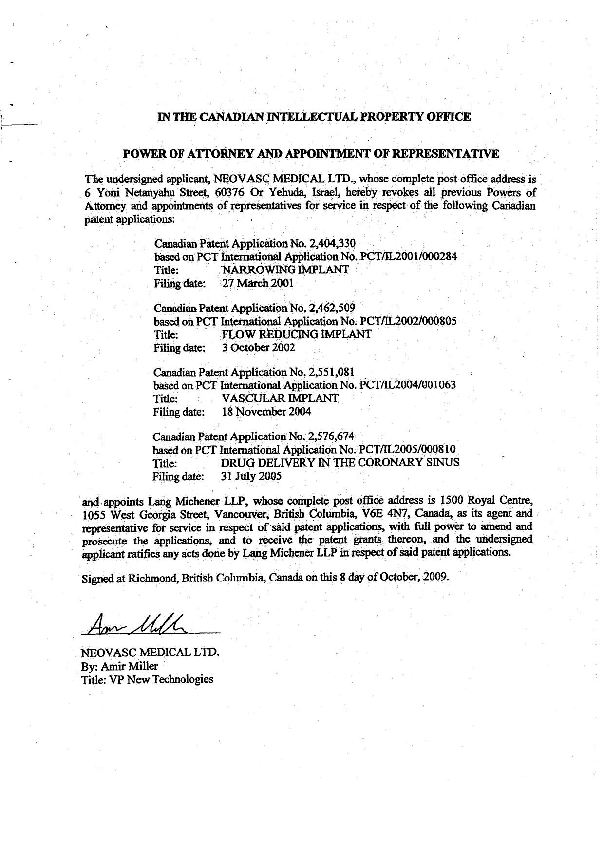 Document de brevet canadien 2551081. Poursuite-Amendment 20091118. Image 3 de 3