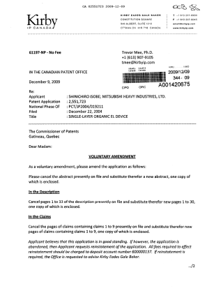 Document de brevet canadien 2551723. Poursuite-Amendment 20091209. Image 1 de 84