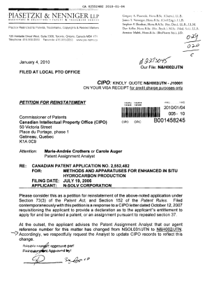 Canadian Patent Document 2552482. Correspondence 20091204. Image 1 of 9