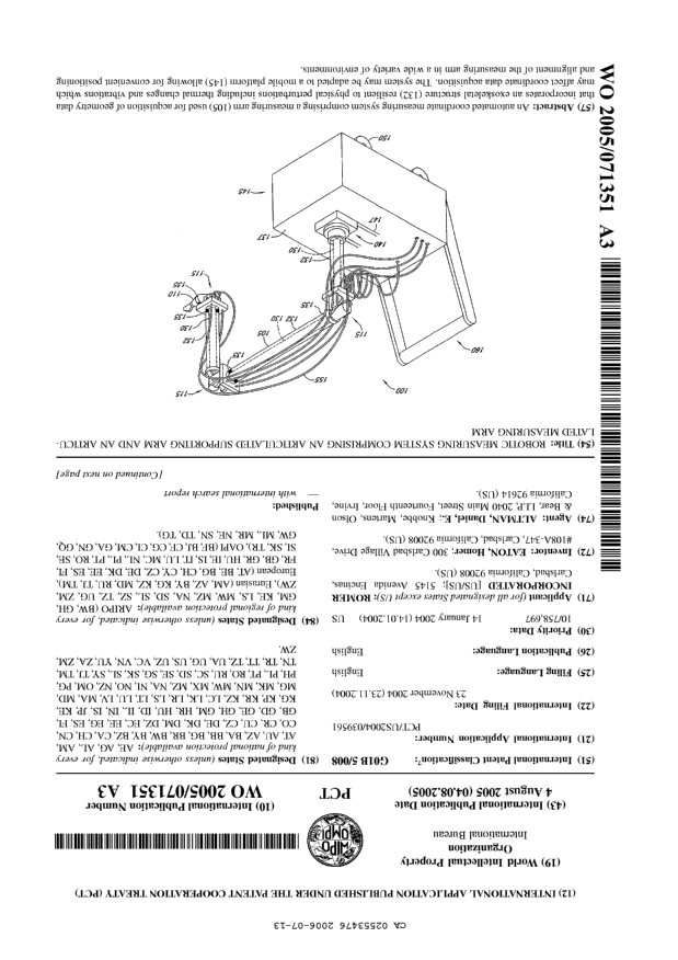 Canadian Patent Document 2553476. Abstract 20060713. Image 1 of 2