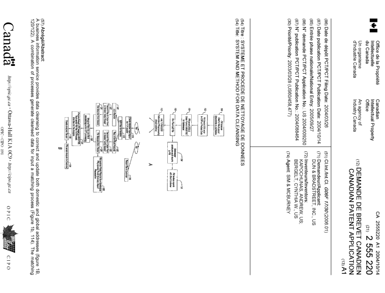 Document de brevet canadien 2555220. Page couverture 20060920. Image 1 de 2