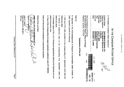 Canadian Patent Document 2556016. Prosecution-Amendment 20061214. Image 1 of 1