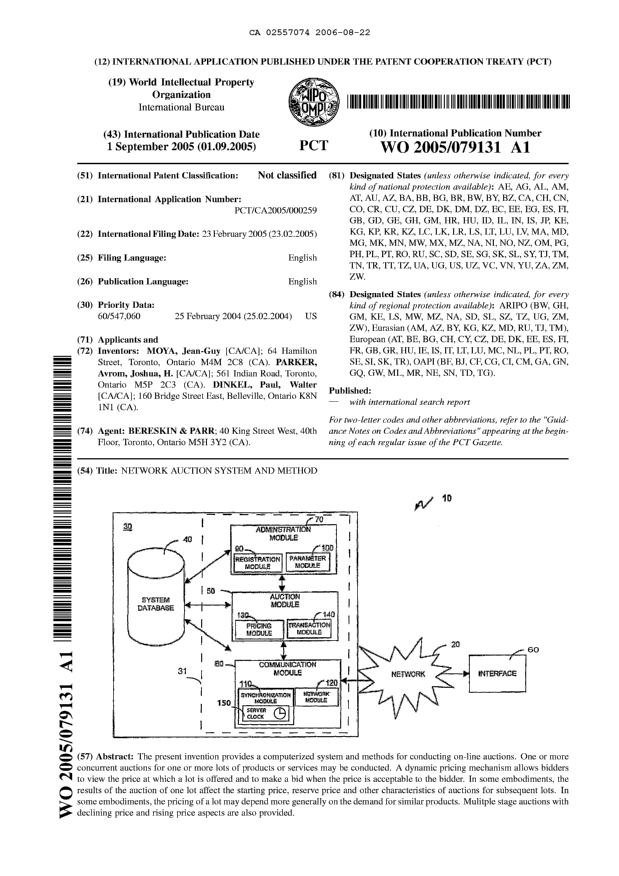 Canadian Patent Document 2557074. Abstract 20060822. Image 1 of 1
