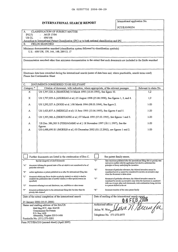 Document de brevet canadien 2557732. PCT 20060829. Image 1 de 2