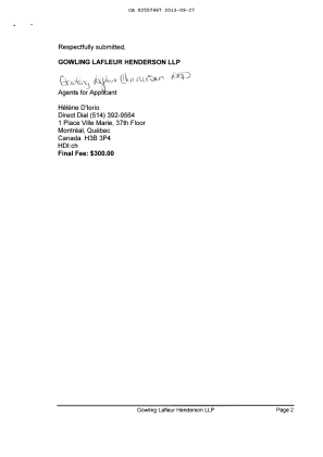 Canadian Patent Document 2557967. Correspondence 20130927. Image 2 of 2
