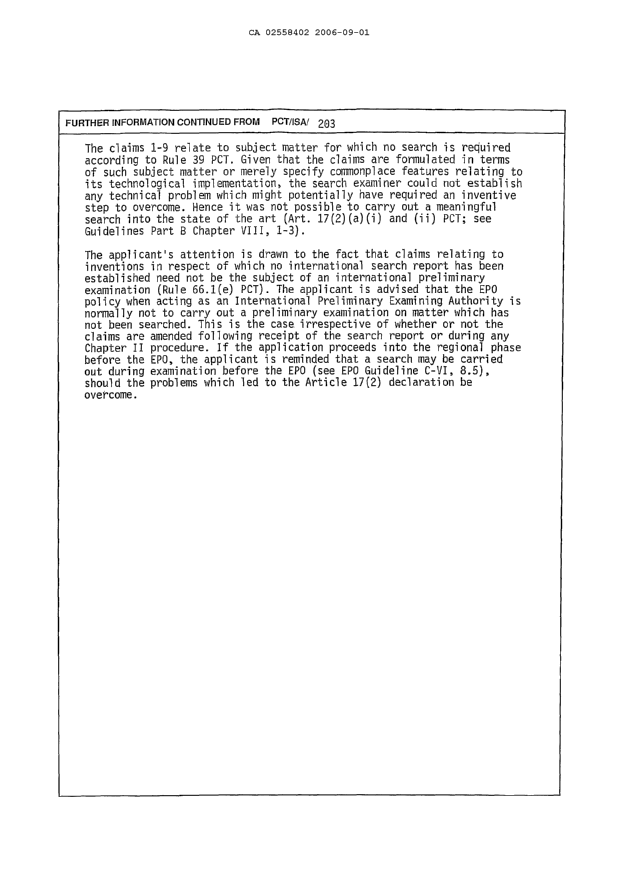 Document de brevet canadien 2558402. Dessins 20060901. Image 5 de 5
