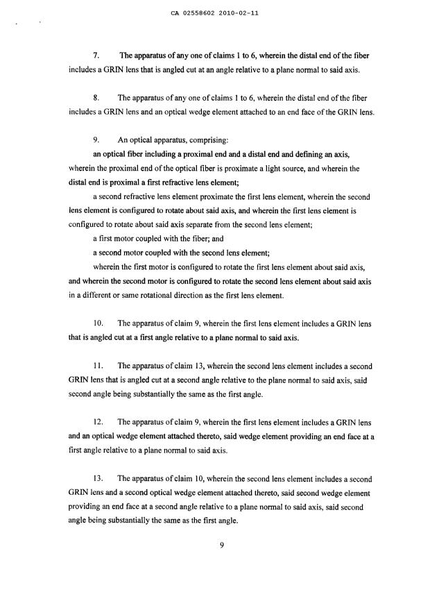 Document de brevet canadien 2558602. Revendications 20100211. Image 2 de 3