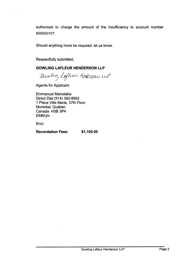 Document de brevet canadien 2559185. Cession 20120228. Image 2 de 8