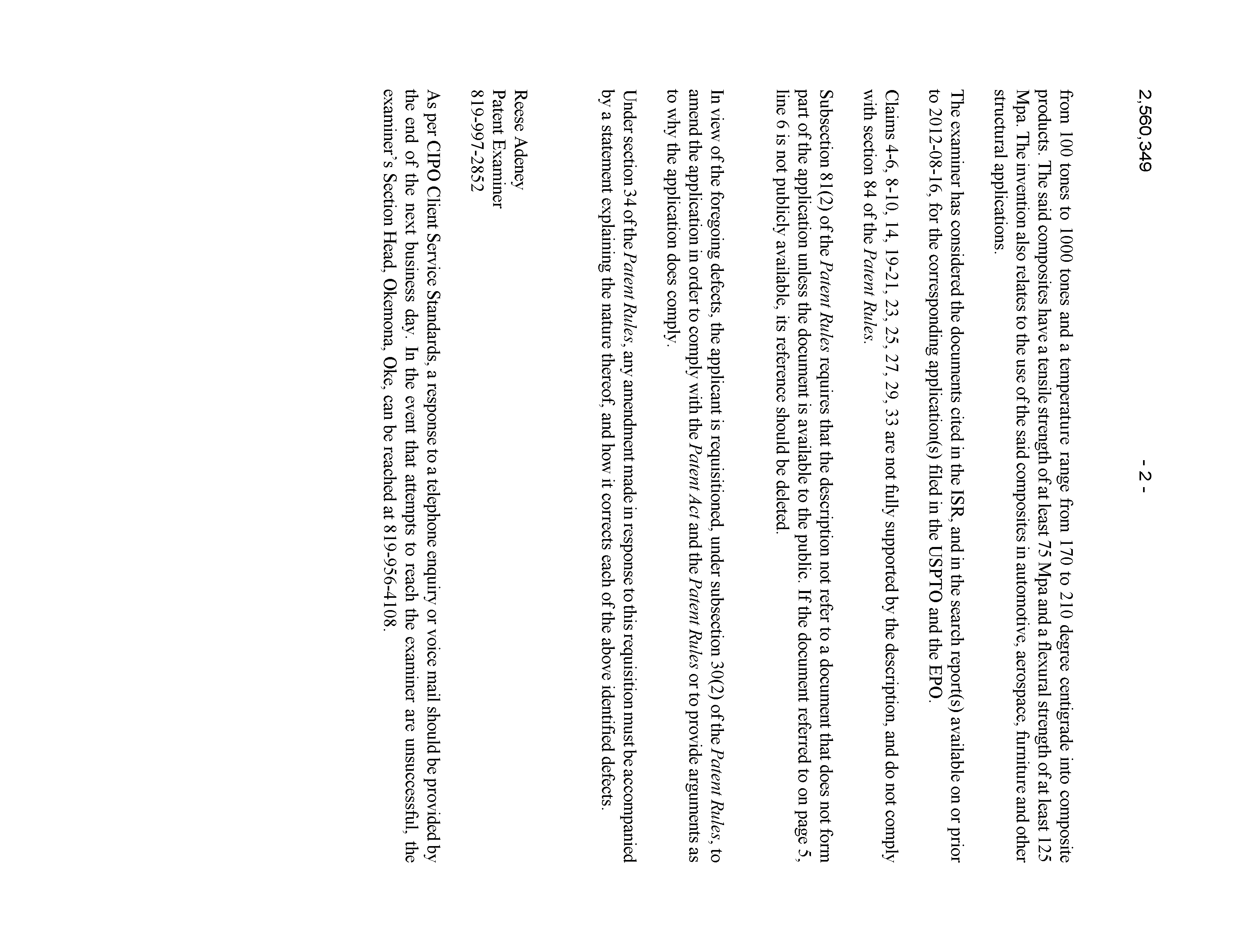 Canadian Patent Document 2560349. Prosecution-Amendment 20111213. Image 2 of 2