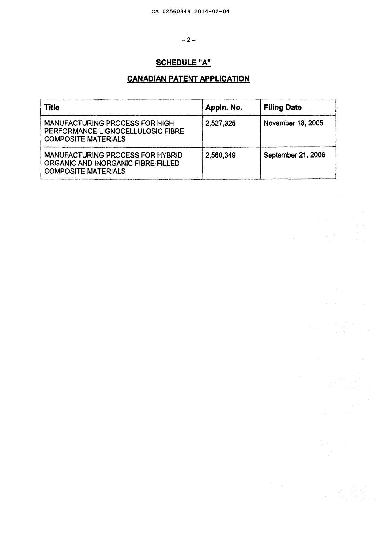 Canadian Patent Document 2560349. Correspondence 20131204. Image 6 of 6