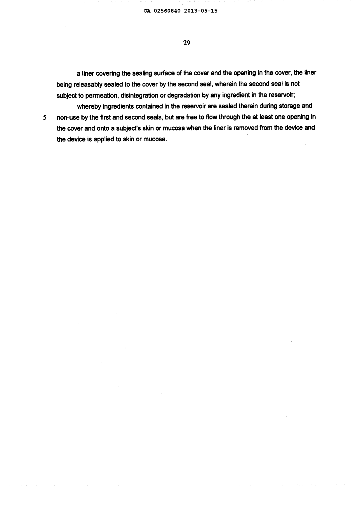 Document de brevet canadien 2560840. Poursuite-Amendment 20121215. Image 6 de 6