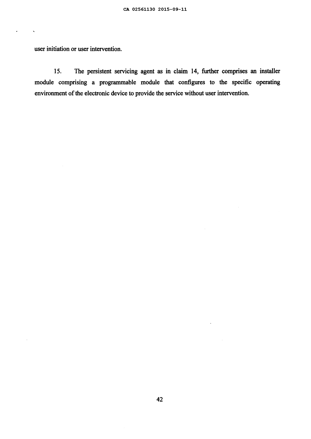 Canadian Patent Document 2561130. Amendment 20150911. Image 7 of 7
