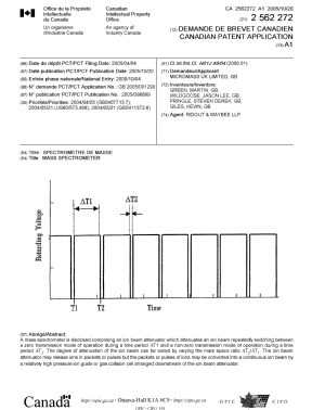 Document de brevet canadien 2562272. Page couverture 20061206. Image 1 de 1