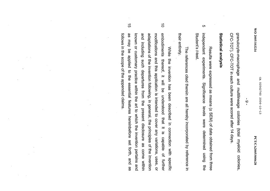 Document de brevet canadien 2562760. Description 20061013. Image 9 de 9