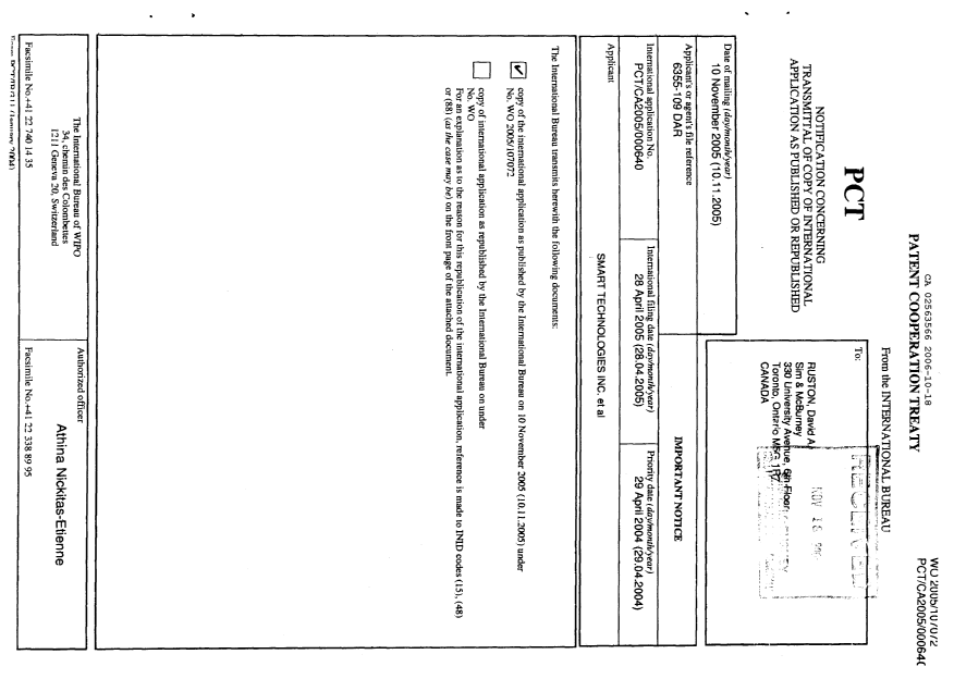 Document de brevet canadien 2563566. PCT 20061018. Image 1 de 3