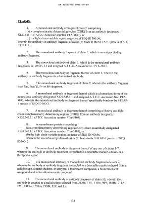 Canadian Patent Document 2563735. Claims 20110919. Image 1 of 5