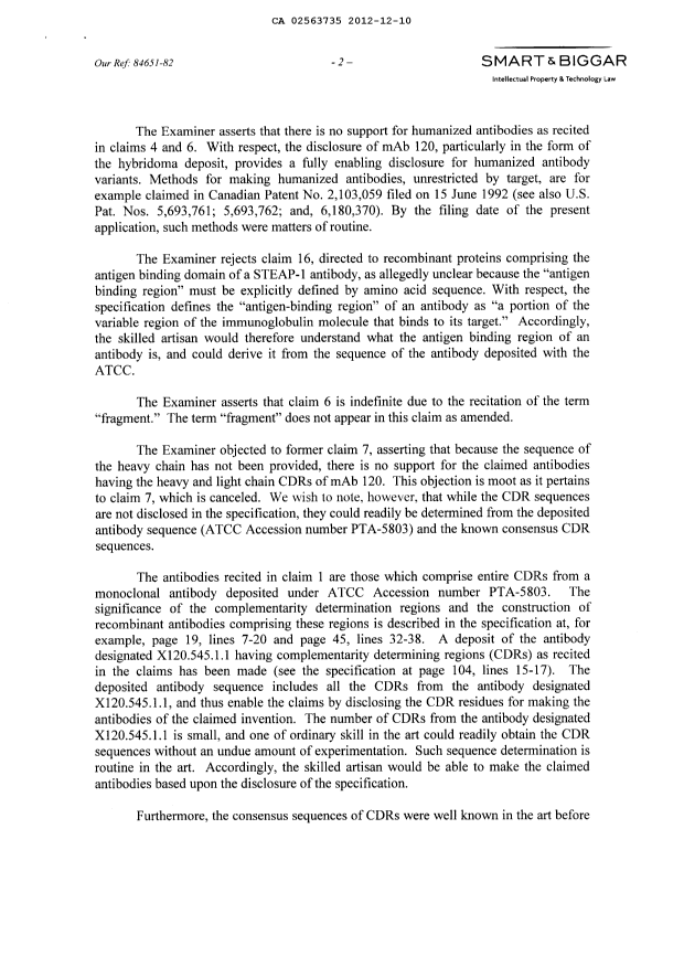 Canadian Patent Document 2563735. Prosecution-Amendment 20121210. Image 2 of 8