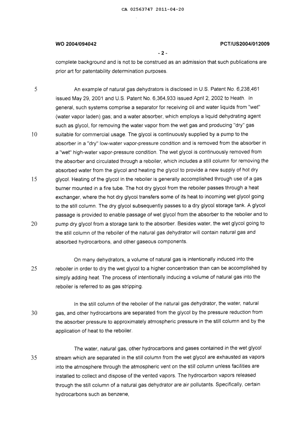Canadian Patent Document 2563747. Description 20110420. Image 2 of 28